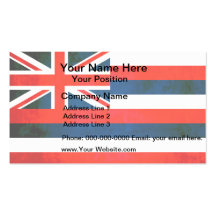 Colorful Contrast Hawaiian Flag Business Card Template