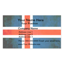 Colorful Contrast Icelander Flag Business Cards