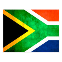 Colorful Contrast South AfricanFlag Postcards