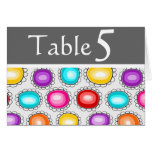 Colorful country flowers Table Number Card