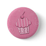 Colorful Cupcake Art Button
