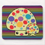 Colorful Cute Spotted Kawaii Mushroom Toadstools Mousepads