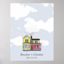 Colorful Floating Home Fingerprint Guestbook