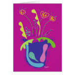 Colorful Flowers Blank Card