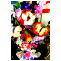 COLORFUL  FLOWERS WITH BUTTERFLIES SHIRT Tatay1