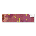 colorful fun flowers and splatter art bumper stickers