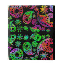 Colorful Funky Paisley Pattern. iPad Folio Case