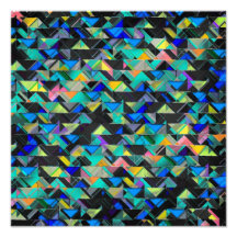 Colorful Geometric Explosion Art Photo