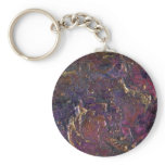 Colorful Gold and Purple Bas Relief Key Chains