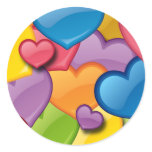 COLORFUL HEARTS COLLAGE stickers