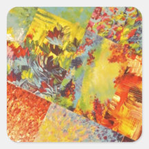 COLORFUL INDECISION 3  Wild Vivid Rainbow Abstract Sticker