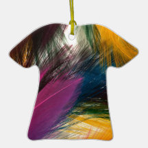 Colorful multi colored Feathers Ornaments