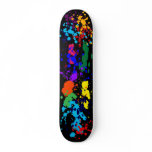 COLORFUL PAINT SPLATTER CUSTOM SKATE BOARD