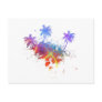Colorful Palm Trees Illustration Post Cards