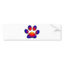COLORFUL PAW bumper stickers