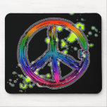 COLORFUL PEACE SIGN mousepads