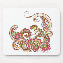 colorful peacock mouse pads