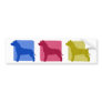 Colorful Pit Bull Silhouettes Bumper Stickers