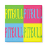colorful pitbull magnet