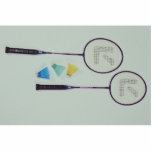 Colorful racquets and birds cut outs