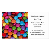 Colorful rainbow candy sweets business cards