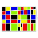 Colorful Rectangles Greeting Cards