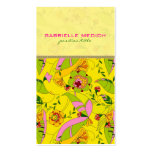 Colorful Retro Art Deco Floral Collage Business Cards