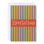 Colorful Retro Early 1960s Stripes - Invitation