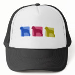 Colorful Rottweiler Silhouettes Hat