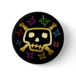 COLORFUL SKULLS & CROSSBONES buttons