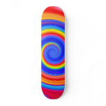 Colorful Spiral Design: Skateboard