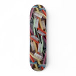 Colorful toothbrushes skateboards