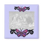 Colorful tribal  butterfly template magnet
