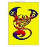 COLORFUL TRIBAL STYLE SCORPION cards