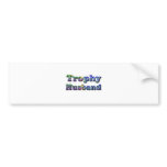 Colorful Trophy Husband Bumper Sticker
