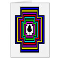 COLORFUL TUNNEL TREE DESIGN cards