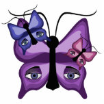 Colorful Watcher Butterflies Photo Cutouts