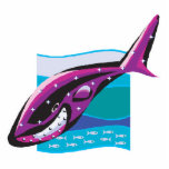 colorful whale design acrylic cut outs