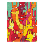 Colorfull animals post card