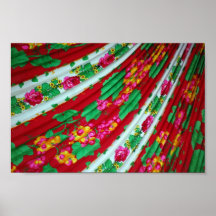 Colorfull-textile-with-fringes614 RED WHITE GREENS Print