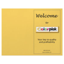 Colorplak pricing brochure full color flyer