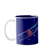 Colorwashed Stunt Plane Coffee Mugs