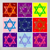 COLOSSAL POSTER (POP ART JEWISH STARS)