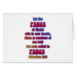 Colossians 3:15 greeting cards