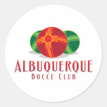 Colour ABQ Bocce Club Round Sticker
