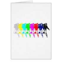 Colour Bar Cameramen Greeting Card