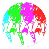 Colour Bar Cameramen Round Sticker