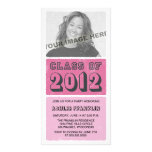 Colour Block 2012 Graduation Party Invites - pink Personalized Photo Card