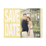 Colour Block- Custom Save the Date - Canary postcards
