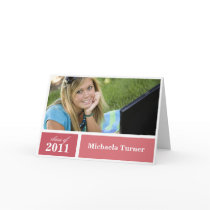 Colour Block Folded Graduation Invitations Cards
